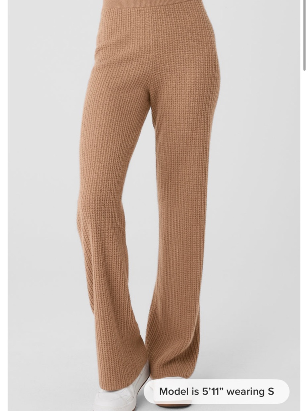 Alo Yoga Cashmere High-Waist Plush Waffle Pant - Toasted Almond